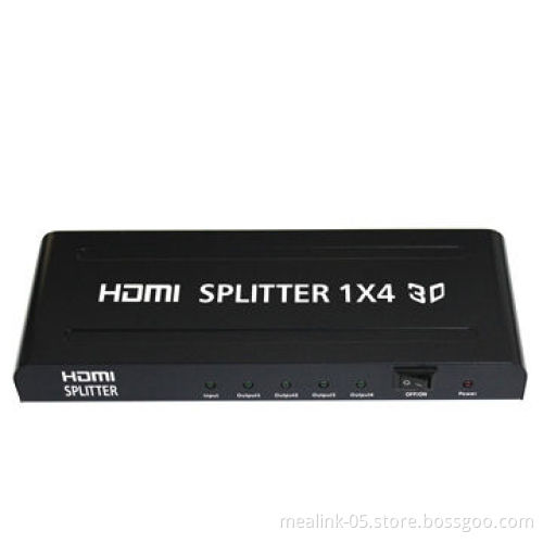Black 3D 1X4 HDMI SplitterNew